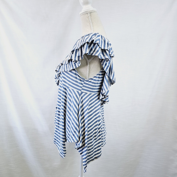 NWOT Free People Beach Stripe Ruffle Tank X-small - Picture 5 of 9